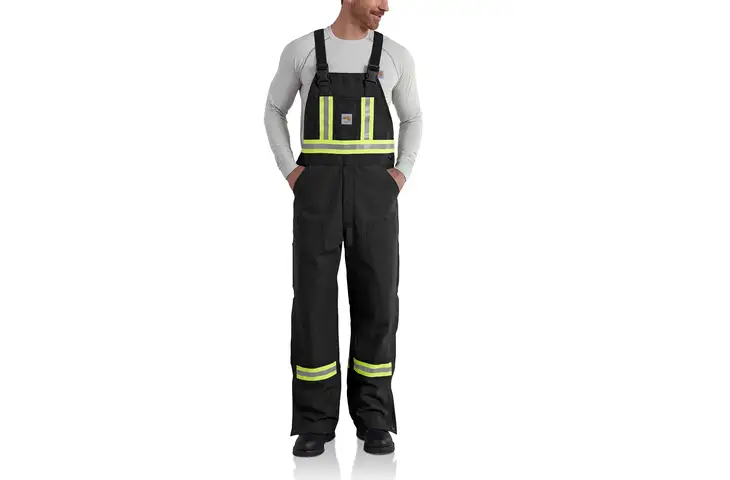 Carhartt Flame-Resistant Striped Duck Bib Overall